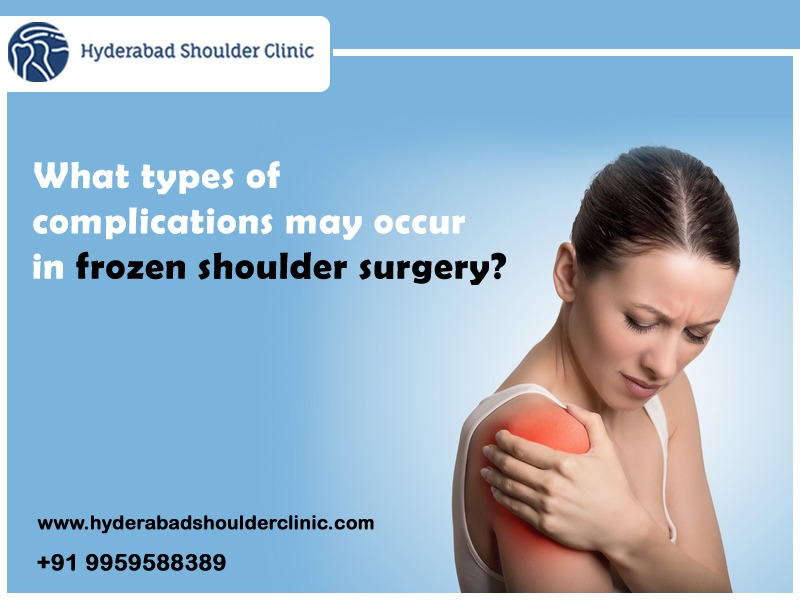 What types of complications may occur after frozen shoulder surgery?